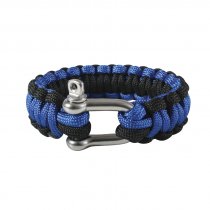 Rothco Paracord Armband D-Shackle Blue/Svart