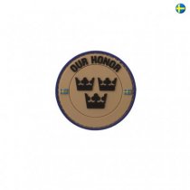 3D PVC Swedish Patch Our Honor - Sand