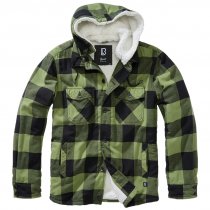 Brandit Lumberjacket hooded - Green/Black