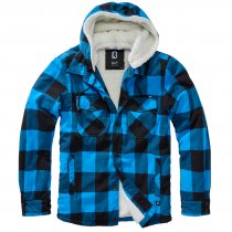 Brandit Lumberjacket hooded - Blue/Black