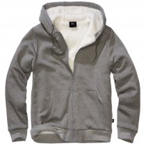 Brandit Hoodie med foder - Dark Gray Melange