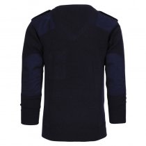 Fostex Garments Pullover V-neck 50% wool - Marinblå