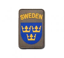 Svensk militär tygmärke med kardborre SWEDEN