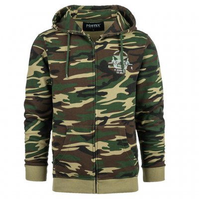 Hoodie with zipper Allied Star-Willy jeep camo