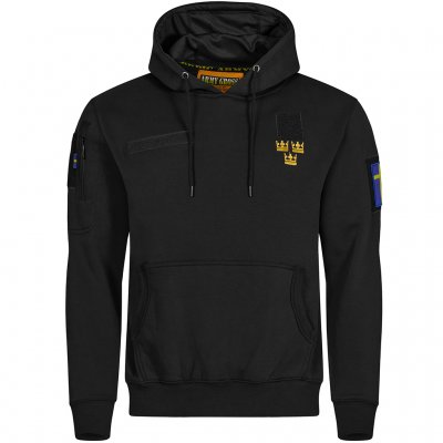 Nordic Army Tactical Patch Hoodie Tre Kronor - Svart