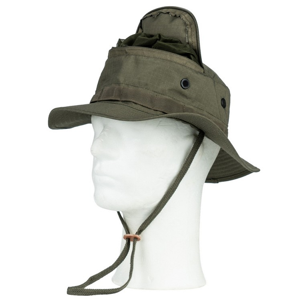 Bush hat with mosquito net - Ranger Green - Headwear - Clothing ...